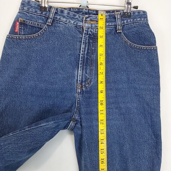 Bongo Denim Pants High Rise Women 9R Blue Jeans 5 Pockets Flat Front 100% Cotton - Picture 4 of 12